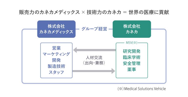 カネカメディックスとカネカの関係